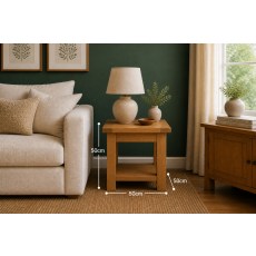 Salisbury Waxed Premium Oak Lamp Table