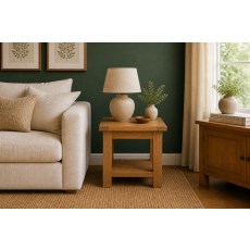 Salisbury Waxed Premium Oak Lamp Table