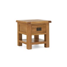 Salisbury Waxed Premium Oak Lamp Table With Drawer
