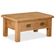 Salisbury Waxed Premium Oak Coffee Table With Drawer