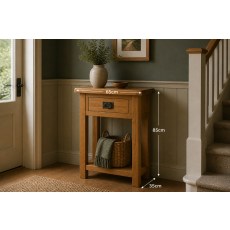 Salisbury Waxed Premium Oak Telephone Table