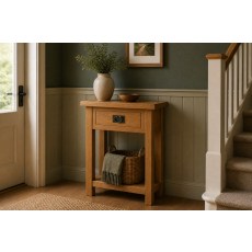 Salisbury Waxed Premium Oak Telephone Table
