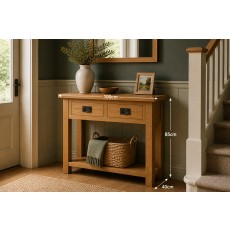 Salisbury Waxed Premium Oak Console Table
