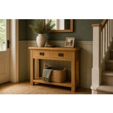 Salisbury Waxed Premium Oak Console Table