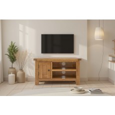 Salisbury Waxed Premium Oak Small Media Stand