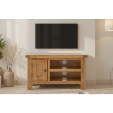 Salisbury Waxed Premium Oak Small Media Stand