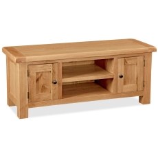 Salisbury Waxed Premium Oak Large Media Stand