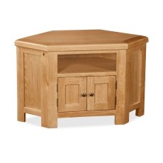 Salisbury Waxed Premium Oak Corner Tv Unit