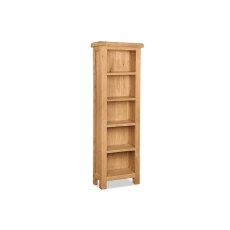 Salisbury Waxed Premium Oak Slim Bookcase - Self Assembly