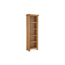 Salisbury Waxed Premium Oak Slim Bookcase - Self Assembly