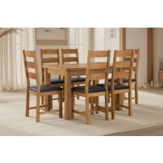 Salisbury Waxed Premium Oak Compact Extending Dining Table