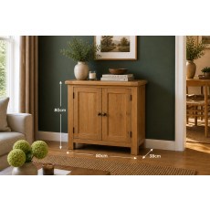 Salisbury Waxed Premium Oak Mini Cupboard