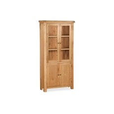 Salisbury Waxed Premium Oak Display Cabinet