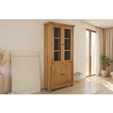 Salisbury Waxed Premium Oak Display Cabinet