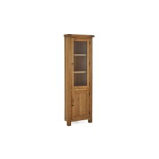 Salisbury Waxed Premium Oak Corner Display Cabinet