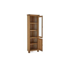 Salisbury Waxed Premium Oak Corner Display Cabinet