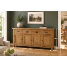 Salisbury Waxed Premium Oak Extra Large Sideboard