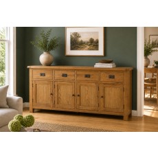 Salisbury Waxed Premium Oak Extra Large Sideboard