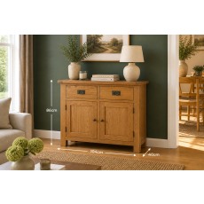 Salisbury Waxed Premium Oak Small Sideboard