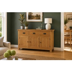 Salisbury Waxed Premium Oak Large Sideboard