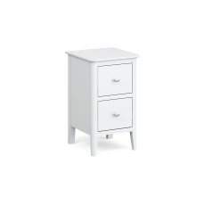 Hampstead Painted White Narrow Bedside Table