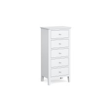 Hampstead Painted White Tallboy Chest Of Drawers