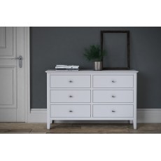 Hampstead Painted White 6 Drawers Chest Of Drawers