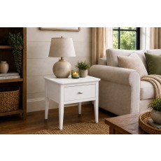Hampstead Painted White Lamp Table Self Assembly