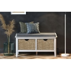 Hampstead Painted White Storage Bench
