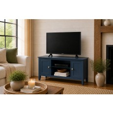 Harrogate Painted Blue Large Tv Unit Harrogate Painted Blue Large Tv Unit