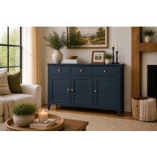 Harrogate Painted Blue 3 Door Sideboard Harrogate Painted Blue 3 Door Sideboard