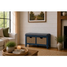 Harrogate Painted Blue Storage Bench