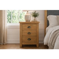 Burford Country Oak Bedside Table