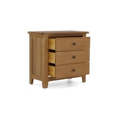 Burford Country Oak 3 Drawer Chest of Drawers
