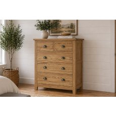 Burford Country Oak 2 Over 3 Chest of Drawers