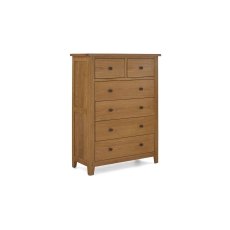 Burford Country Oak 6 Drawer Chest of Drawers