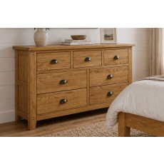 Burford Country Oak 3 Over 4 Chest of Drawers