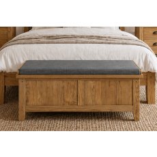 Burford Country Oak Storage Bench Blanket Box
