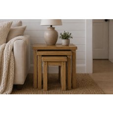 Burford Country Oak Nest of Tables