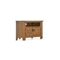Burford Country Oak Corner TV Unit with Door