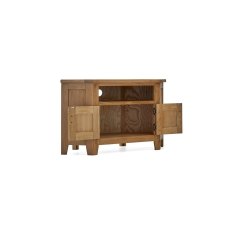 Burford Country Oak Corner TV Unit with Door