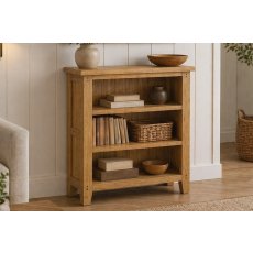 Burford Country Oak Low Bookcase