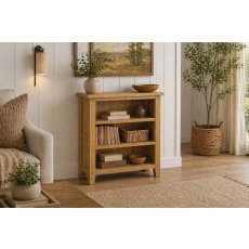 Burford Country Oak Low Bookcase
