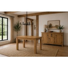 Burford Country Oak Compact Butterfly 120-165cm Extending Dining Table