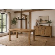 Burford Country Oak Small Butterfly 150-200cm Extending Dining Table