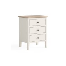 Marlow Oak Painted Coconut White Bedside Table Marlow Oak Painted Coconut White Bedside Table