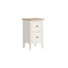 Marlow Oak Painted Coconut White Narrow Bedside Table Marlow Oak Painted Coconut White Narrow Bedside Table