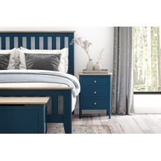 Marlow Oak Painted Navy Blue Bed Frame