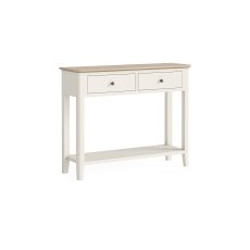 Marlow Oak Painted Coconut White Console Table Marlow Oak Painted Coconut White Console Table