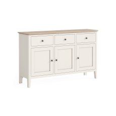 Marlow Oak Painted Coconut White Large Sideboard Marlow Oak Painted Coconut White Large Sideboard